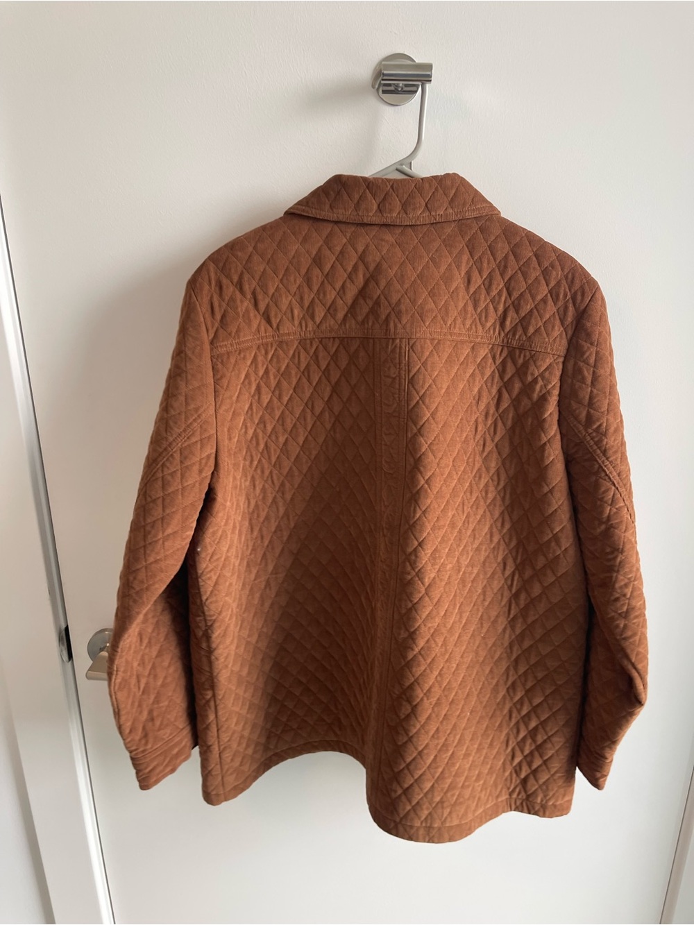 Sezane Quilted Brown Women's Jacket - Picture 6 of 6